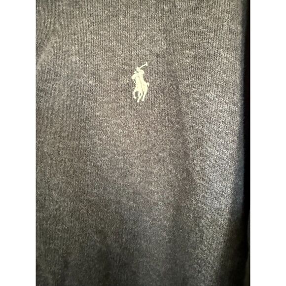 Polo Ralph Lauren Men's Quarter Zip Estate Rib Gray Longsleeve Shirt Sz XL - Picture 8 of 8